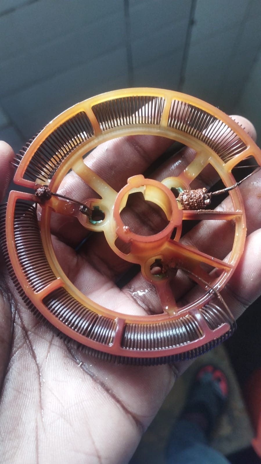 Burned element