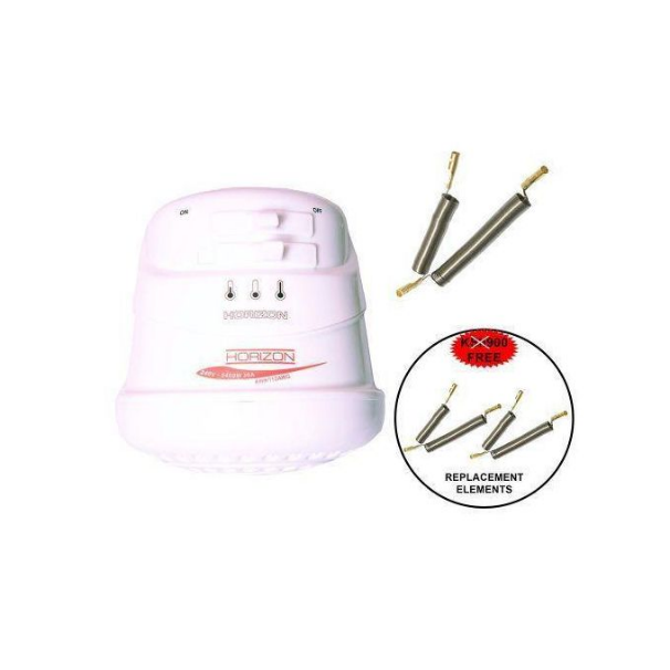HORIZON Instant Shower Head + 2 FREE Replacement Elements